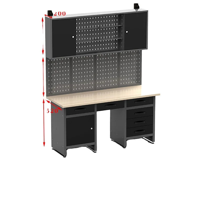 A Gray, 7 Drawers, Multifunction Tool Cabinet 6 feet 7.72 inches high, Gray