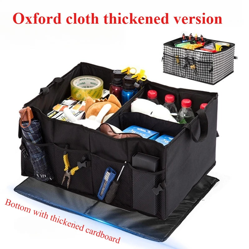 Trunk storage box, car supplies, foldable large car rental, storage box, camping car storage box