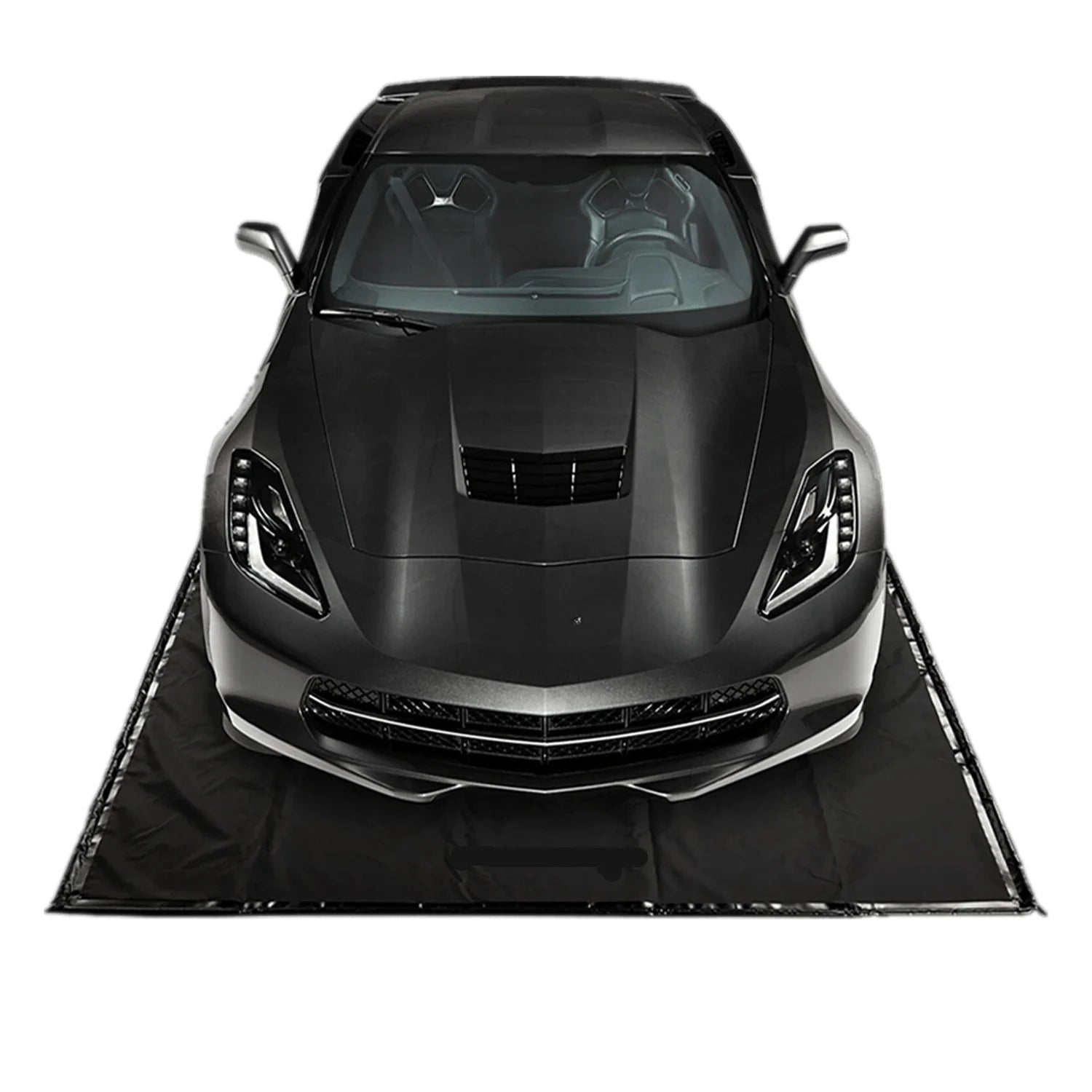 UNEED 7'9" X 18' Waterproof PVC Garage Car Floor Mats For Protecting Cleaning From Snow, Mud, Rain