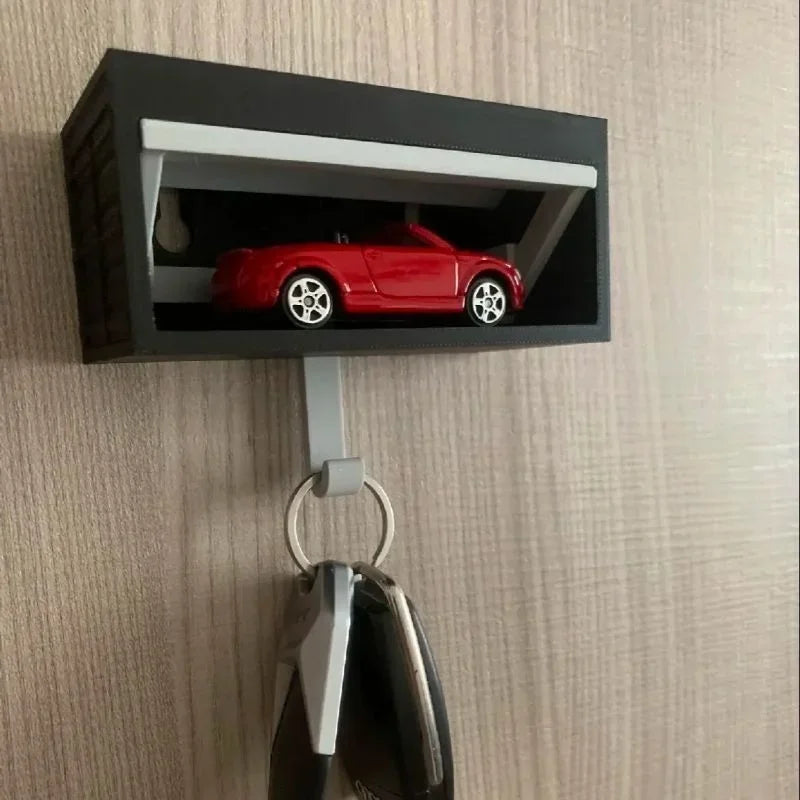 Car Garage Key Holder With Opening Door Space-saving Key Rack Durable For Vehicle Enthusiasts Creative Gift Key Storage Supplies