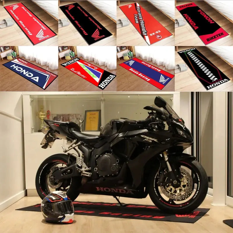 Honda Motorcycle Garage Display Carpet Floor Mat Garage Racing Electric Vehicle Mat Entrance Anti Slip Doormat Home Decoration