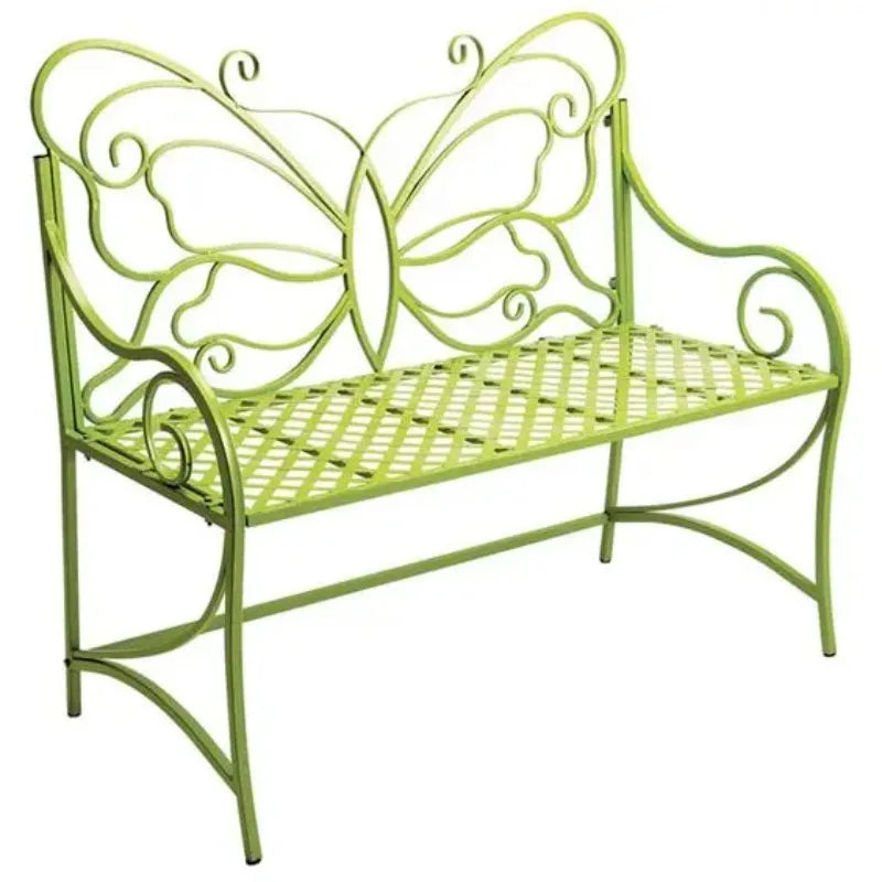 Garden decor bench for sitting wooden and metal bench made of iron and wood handicraft product customize size and colo