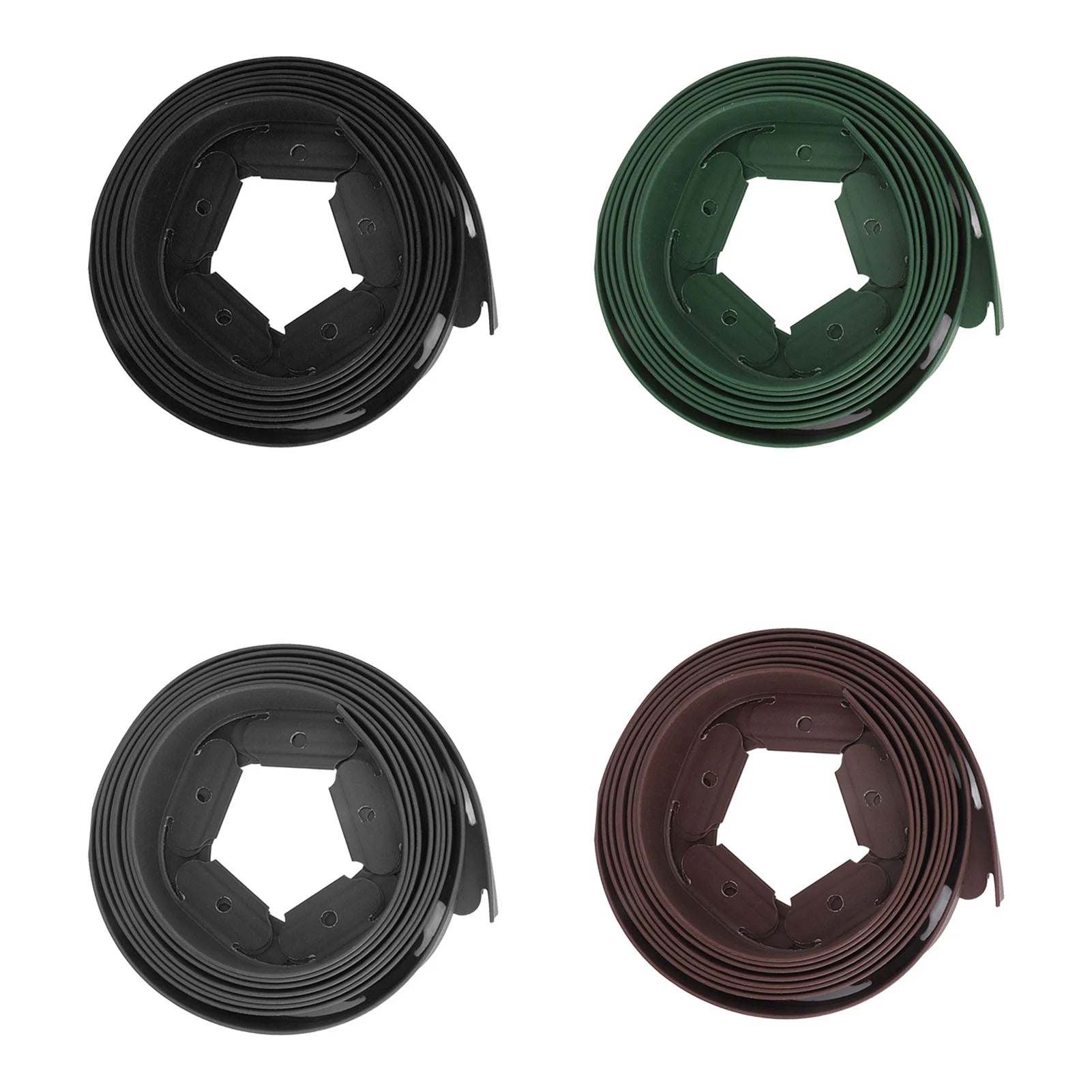 Landscape Edging Kit Lawn Edging Include 15 Spikes PE Garden Edging Border for Landscaping Flower Gardens Lawn