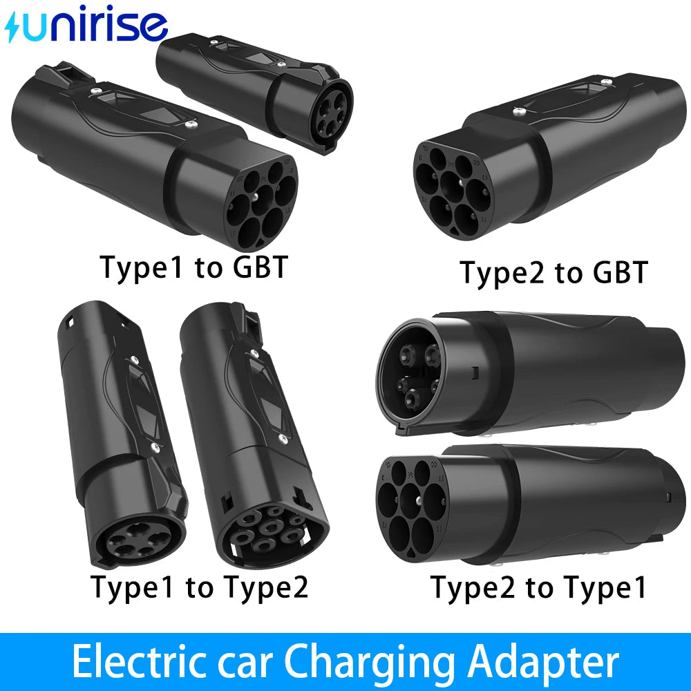 Ev Charging Type2 to Type1 AC Charger Adapter 32A Type2 to GB/T Electric Car Adaptor Type1 to GBT Conventor Type1 to Type2 EVSE