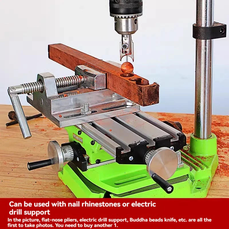 Mini DIY Workbench Multifunctional Milling Machine Working Slide Table Vise Fixture Adjustment Worktable