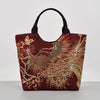 Wo 'S Embroidered Satchel Bag, Fashion Double Handle Purse, Retro Style Handbag with Removable Strap