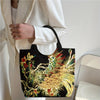 Wo 'S Embroidered Satchel Bag, Fashion Double Handle Purse, Retro Style Handbag with Removable Strap