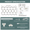 Hexagon Led Garage Lights 14 Hex Grid Super Bright Led Garage Ceiling Lights 6500K Hex Led Lights for Garage Wall Workshop