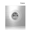 1 2 3 4 Gang 1 Way 2 Way Wall Lamp Switch Silver Aluminum Alloy Panel Light Switches EU UK US Socket AC 90V-250V