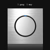1 2 3 4 Gang 1 Way 2 Way Wall Lamp Switch Silver Aluminum Alloy Panel Light Switches EU UK US Socket AC 90V-250V
