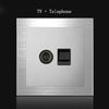 1 2 3 4 Gang 1 Way 2 Way Wall Lamp Switch Silver Aluminum Alloy Panel Light Switches EU UK US Socket AC 90V-250V
