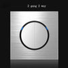 1 2 3 4 Gang 1 Way 2 Way Wall Lamp Switch Silver Aluminum Alloy Panel Light Switches EU UK US Socket AC 90V-250V