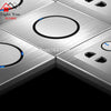 1 2 3 4 Gang 1 Way 2 Way Wall Lamp Switch Silver Aluminum Alloy Panel Light Switches EU UK US Socket AC 90V-250V