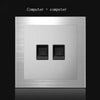 1 2 3 4 Gang 1 Way 2 Way Wall Lamp Switch Silver Aluminum Alloy Panel Light Switches EU UK US Socket AC 90V-250V