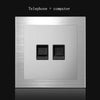 1 2 3 4 Gang 1 Way 2 Way Wall Lamp Switch Silver Aluminum Alloy Panel Light Switches EU UK US Socket AC 90V-250V