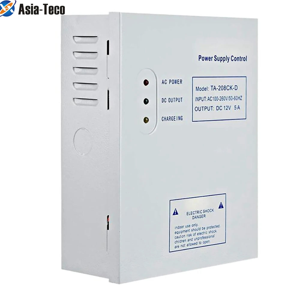 DC12V 5A 50W Door Access Control System Switch Power Supply AC 110~240V Door Access Control Power Supply K80 TA208CK TA209CK