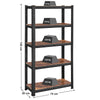 5 Tiers Storage Racks Shelves Garage Storage Shelving Unit Warehouse Rack Shelves Metal Shelves for The Garage