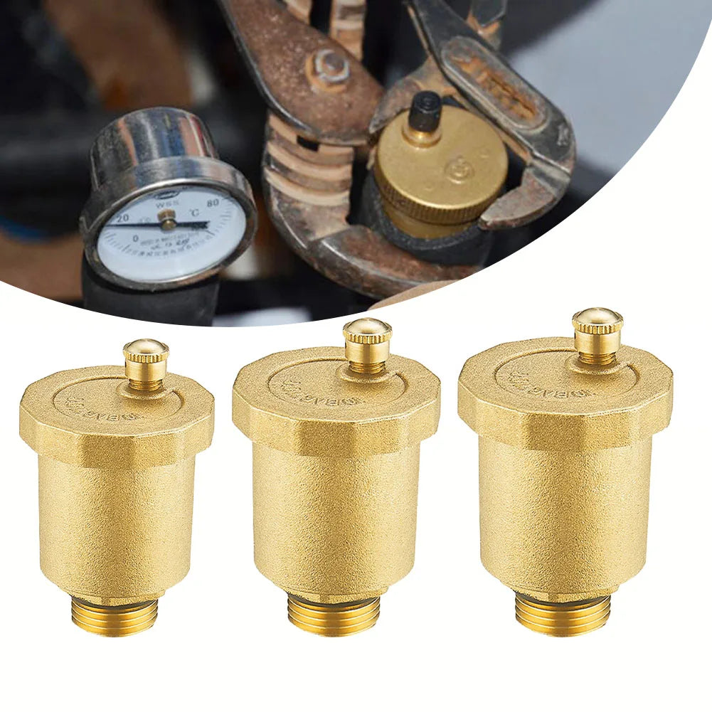 Auto Exhaust Valve Brass Auto Vent Valve 1/2\" 3/4\" 1\" Male Thread For Solar Water Heater Household Thread Evacuation Valve