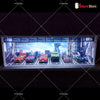 1/64 Garage Scene Model with Light Assembled Parking Lot Diorama Parking Place for Miniatures Cars Display