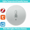 Tuya Zigbee Temperature And Humidity Sensor Voice Control Intelligent Home Hygrometer Monitoring need tuya Gateway no battery