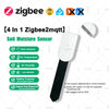 Zigbee Soil Moisture Tester 4 In 1 with illuminance Sensor Temperature Humidity Meter Sensor RealTime Monitor For Tuya Or Z2MQTT