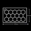 14 Grids with Frame Hexagon Garage Lights 6500K 672W Honeycomb Led for Workshop Barber Gym Ceiling Shop Basement