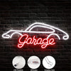 Garage Neon Sign, Led Wall Hanging Decor for Garage, Workshop, Man Cave - Ideal Gift for Dad and Auto Enthusiasts, Plastic Material