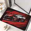 Racing Car Doormat Floor Mat with Bold 'RACING' Text BEntryway Kitchen Garage Living Room Mat Gift Car Enthusiasts Home Decor