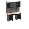 A Gray, 7 Drawers, Multifunction Tool Cabinet 6 feet 7.72 inches high, Gray