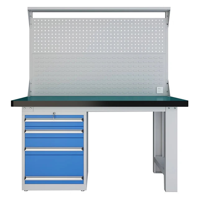 Garage Storage Cabinet Table Wall Mounted Metal Work Bench Garage Workbench Pegboard Hooks