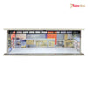 1/64 Garage Scene Model with Light Assembled Parking Lot Diorama Parking Place for Miniatures Cars Display