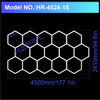 Garage Lights Hexagon Lamp 110-240V LED Tube Honeycomb Barbershop Ceiling Lighting For Workshop 4S Car Show Auto Body Repair Gym