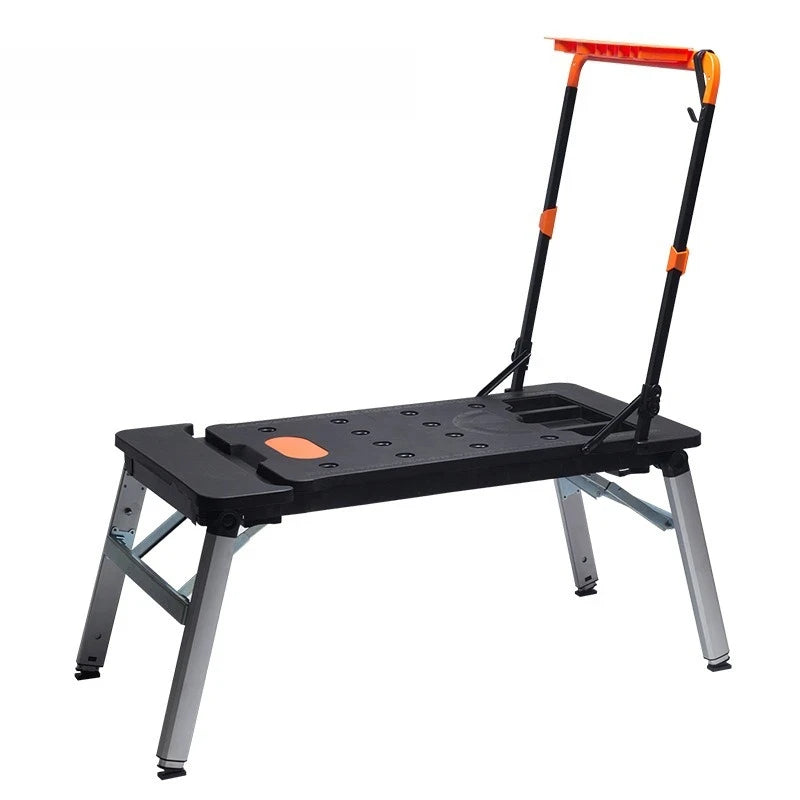 7- In -1 Multifunctional Workbench DIY Woodworking Table Portable Trolley Folding Cart With Wheels Workshop Tool Outing Handcart