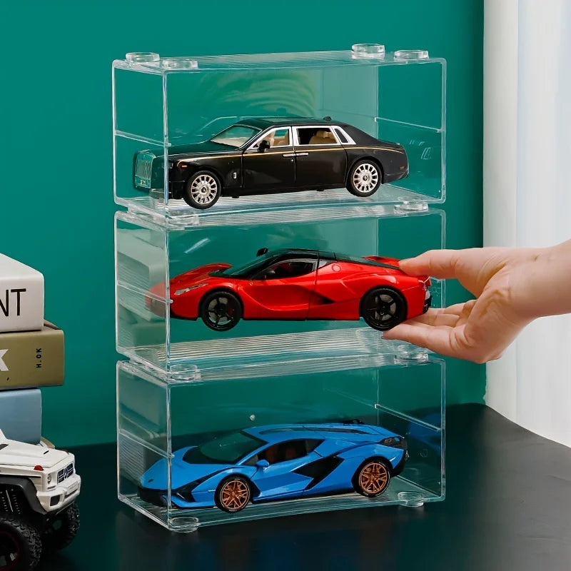 Car model display box transparent model storage rack 1:24 car storage box stackable display cabinet