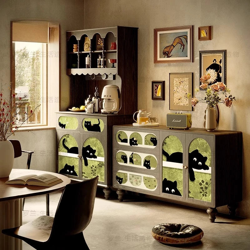 Shelves Dining Cabinet Standing Organizer Door Tall Living Room Cabinet Black Entryway Meuble De Rangements Home Accessories