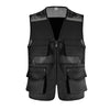 Men's Summer Mesh Vest Photography Work Multi-Pockets Outdoors Journalist's Vest Sleeveless Jackets