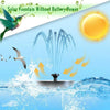 Outdoor Solar Fountain, Solar Water Fountain with 6 Nozzles Various Water Features and 4 Stabilizing Bar, DIY Garden Bird Bath