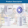 Motion Detector Sensor Alarm Weatherproof Driveway Alarm Wireless, Indoor Outdoor Home Security Business Motion Sensor Alarm