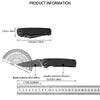 New High Quality 6106 Folding Belt Knife 8Cr13Mov Blade G10 Handle Jungle Hiking Fishing Knife Carrying Outdoor Camping Knife