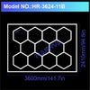 Garage Lights Hexagon Lamp 110-240V LED Tube Honeycomb Barbershop Ceiling Lighting For Workshop 4S Car Show Auto Body Repair Gym