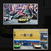 Adult 1/64 Scale Garage Scene Model Simulation With Lights Parking Lot Model Showroom Miniature Car Model Display Box Alloy Car