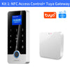 Fingerprint Tuya Access Controller RFID Access Control Kits With Waterproof Metal Bluetooth Outdoor Keypad 1.77In Display Screen