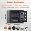 SucceBuy 1.2Cubic Feet Electronic Safe Deposit Safe Box W/ Digital Access & Override Keys for Money Gun Jewelry Document Home