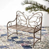 Garden decor bench for sitting wooden and metal bench made of iron and wood handicraft product customize size and colo