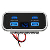 4 Ports Car Charger Socket Panel 12V/24V PD3.0 Type-C Quick Charge & QC3.0 Panel Wall Mount Charger Adapter for Car Bus RV Truck