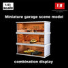 Diorama 1/43 Garage Model LED Lights Parking Lot Scene Display Case Model