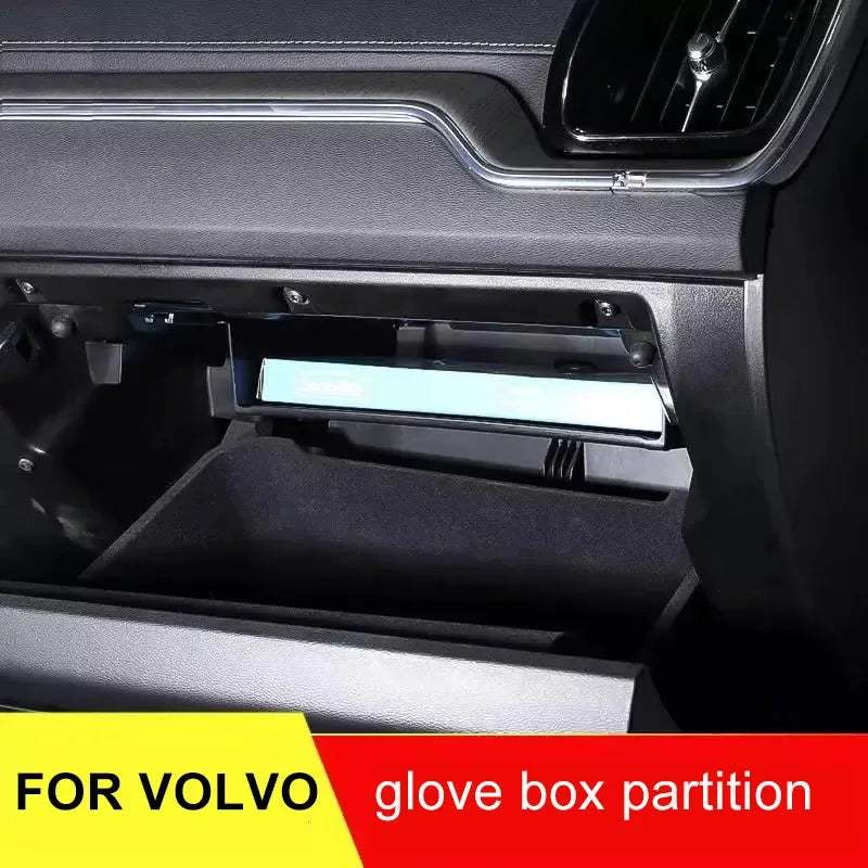 For Volvo glove box partition s60 v60 xc60 s90 v90 storage and storage of car interior accessories