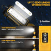 For Dewalt 18V 20V DCB201 DCB203 Li-ion Battery Handheld Camping FloodLight 1200lm LED Work Light With Hook Foldable Flashlight
