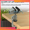 SDFC-Bench Vise Mini 360° Rotatable Fixed Portable Work Bench Table Clamp Tool For Woodworking Jewelry For Drilling