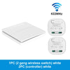 Smart Wireless Wall Switch Self-Powered no battery required Remote Control Push Botton Switch Panel Waterproof Light Switch